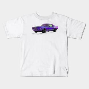 Classic Mustang Purple Kids T-Shirt